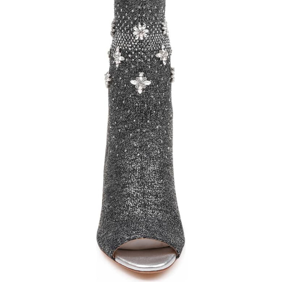 Badgley Mischka Vivi Peep Toe Sock Bootie NIB - Picture 6 of 6